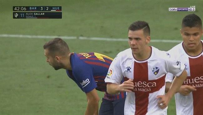 هدف هويسكا الثانى فى مرمى برشلونة تعليق حفيظ دراجى