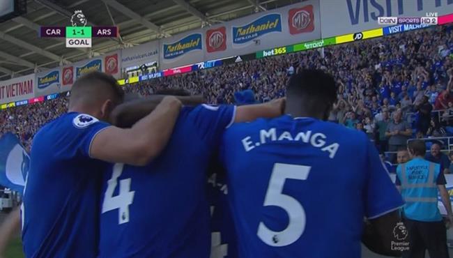 هدف تعادل كارديف سيتى مع ارسنال 1 1 الدورى الانجليزى