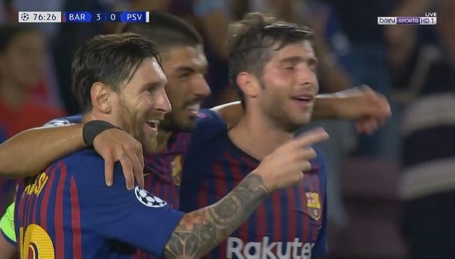 هدف ميسى الثانى فى مرمى ايندهوفن