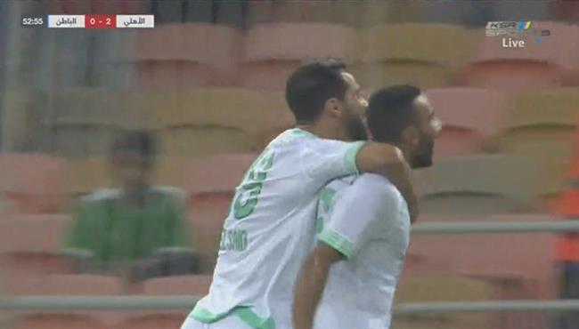 اهداف مباراة الاهلى السعودى والباطن 2 0 تعليق فارس عوض