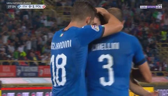 اهداف مباراة ايطاليا وبولندا 1 1 تعليق حفيظ دراجي