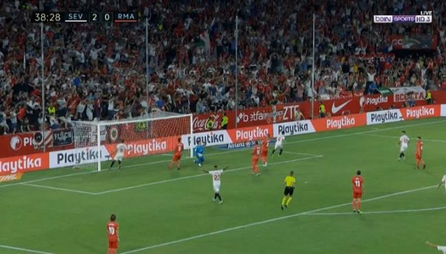 هدف اشبيلية الثالث في مرمي ريال مدريد