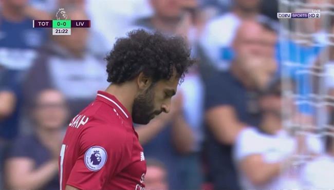 محمد صلاح يهدر هدف مؤكد امام توتنهام