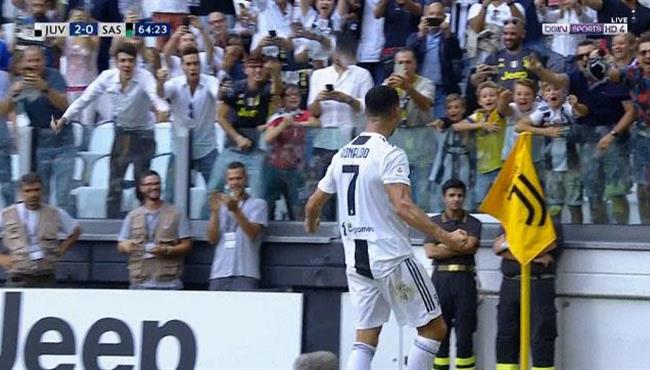 هدف كريستيانو رونالدو الثانى فى مرمى ساسولو بالدورى الايطالى