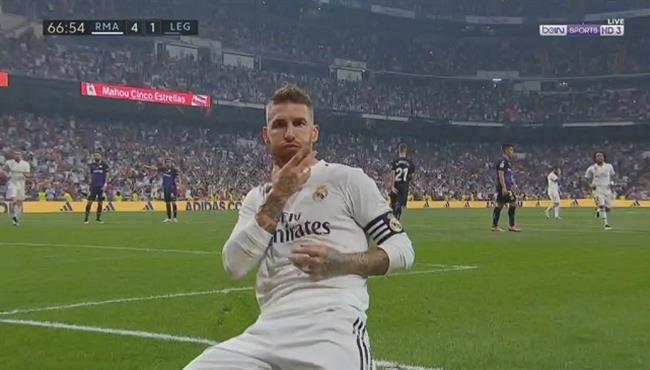 هدف سيرجو راموس فى مرمى ليجانيس بالدورى الاسبانى
