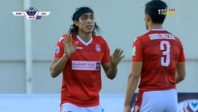 هدف عمرو مرعى فى مرمى الرمثا بالبطولة العربية