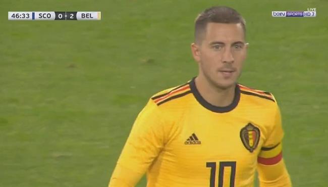 هدف هازارد الرائع في مرمي اسكتلندا