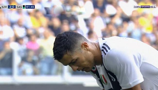 كريستيانو رونالدو يهدر فرصة الهاتريك امام ساسولو بالدورى الايطالى