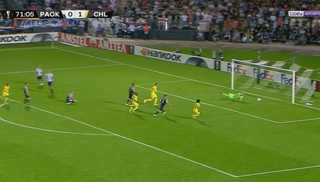 حارس باوك سالونيكا يحرم بيدرو من تسجيل هدف رائع