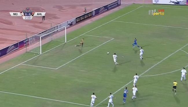 اول فرصة خطيرة لـ الاهلى على مرمى النجمة اللبنانى