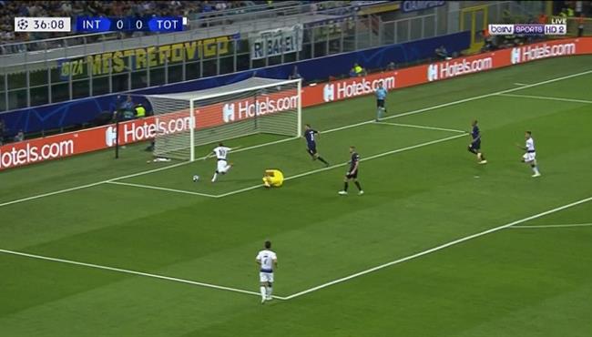 هاري كين يهدر انفراد لا يصدق امام انتر ميلان