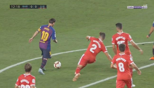 ميسى يهين مدافعى جيرونا والحارس يحرمه من تسجيل هدف ممتع
