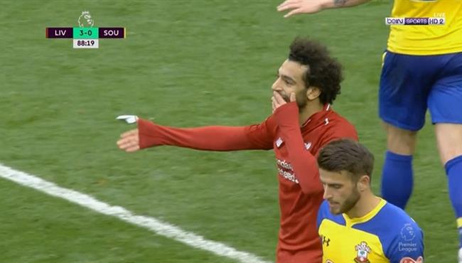 هدف محمد صلاح الملغي في مرمي ساوثهامبتون