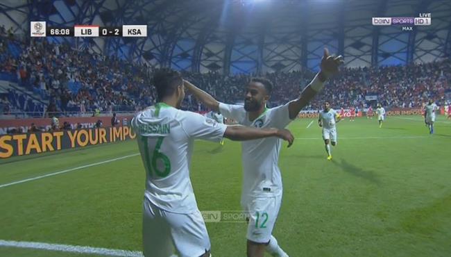 هدف السعودية الثاني في مرمي لبنان حسين المقهوي