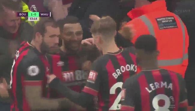 اهداف مباراة بورنموث و وستهام 2 0 الدوري الانجليزي