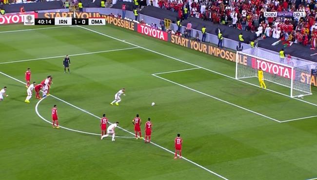هدف ايران الثاني في مرمي عمان بتعليق عصام الشوالي