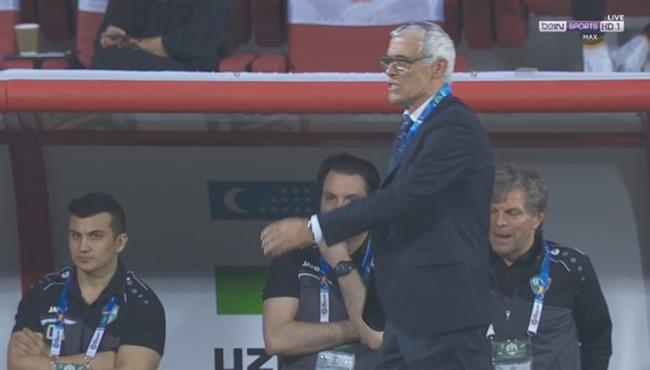 انفعال كوبر على لاعب اوزبكستان فى كأس اسيا