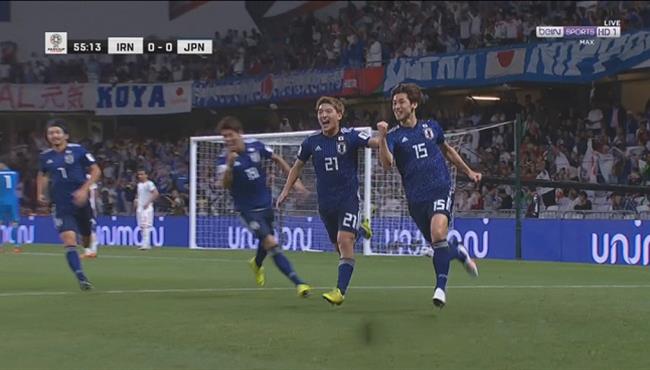 هدف اليابان الاول في مرمي ايران بكأس اسيا