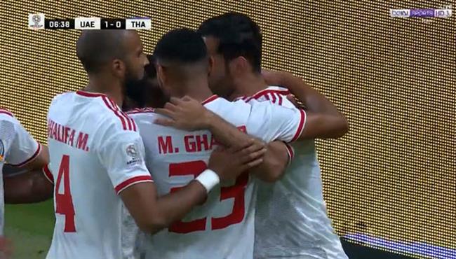 هدف الامارات الاول في مرمي تايلاند تعليق عصام الشوالي