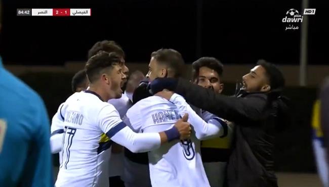 هدف النصر الثاني الرائع في مرمي الفيصلي بالدوري السعودي