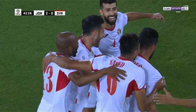 هدف الاردن الثاني في مرمي سوريا 2 0 تعليق رؤوف خليف