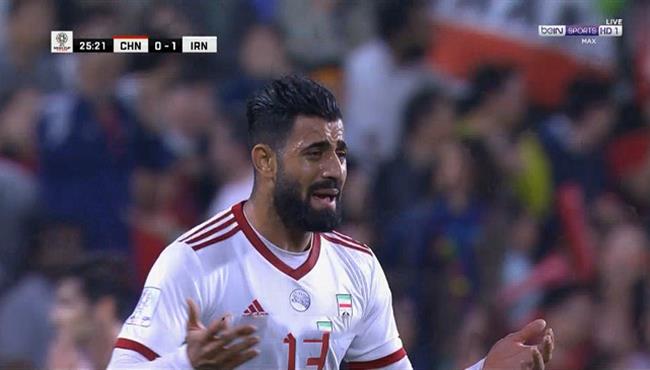 مهاجم ايران يهدر هدف محقق امام مرمي الصين الخالي