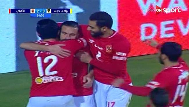 هدف الاهلي الثاني في مرمي وادي دجلة علي معلول