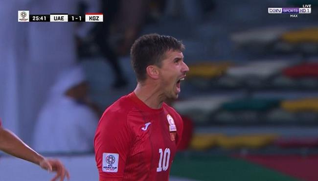 هدف تعادل قيرغيزستان مع الامارات 1 1 كأس اسيا