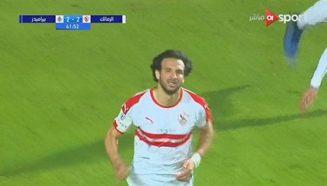 هدف تعادل الزمالك مع بيراميدز 2 2 محمود علاء