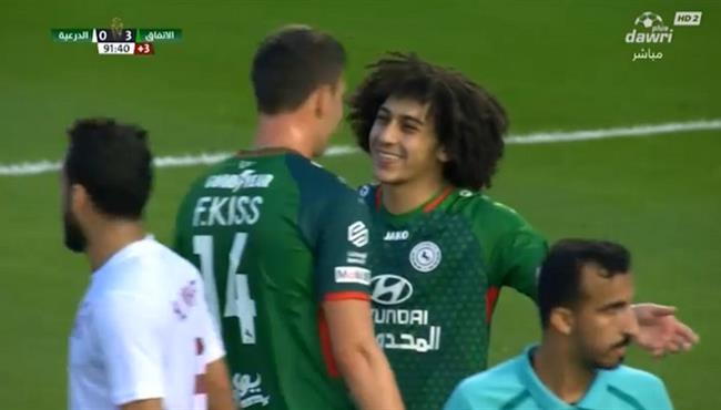 هدف الاتفاق الثالث في مرمي الدراعية اسيست حسين السيد