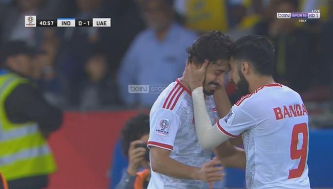 هدف الامارات الاول في مرمي الهند بكأس اسيا