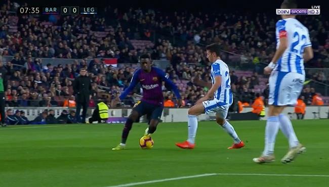 كوبري ديمبيلي للاعب ليجانيس في الدوري الاسباني