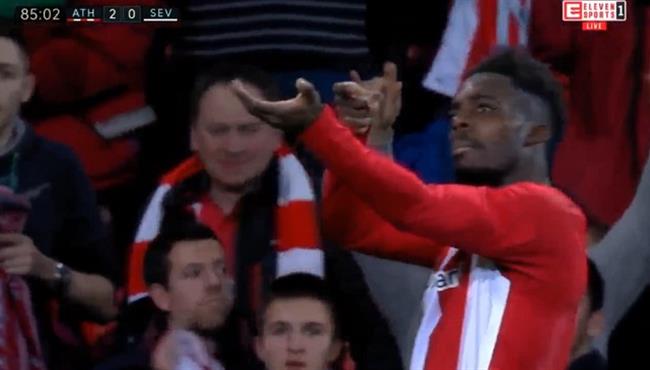 على طريقة بولت اينياكي ويليامز يسجل هدف عالمي فى مباراة اتلتيك بلباو واشبيلية