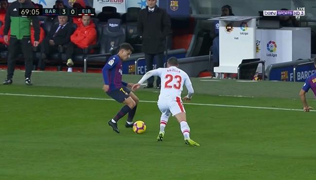كوبري كوتينيو للاعب ايبار في الدوري الاسباني