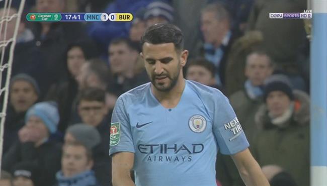 هدف رائع ملغي لرياض محرز امام بيرتن ألبيون فى كأس الرابطة الانجليزية