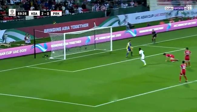 هدف سالم الدوسري في مرمي كوريا الشمالية تعليق عصام الشوالي