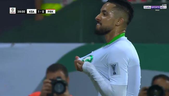 هدف السعودية الاول الرائع في مرمي كوريا الشمالية تعليق عصام الشوالي