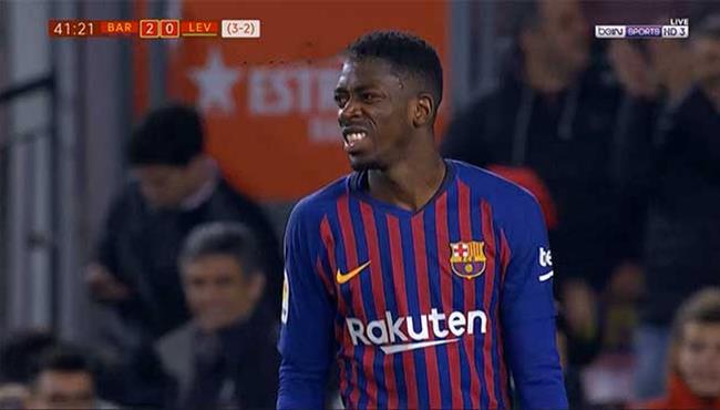 عثمان ديمبلي يهدر فرصة هدف ثالث امام ليفانتي
