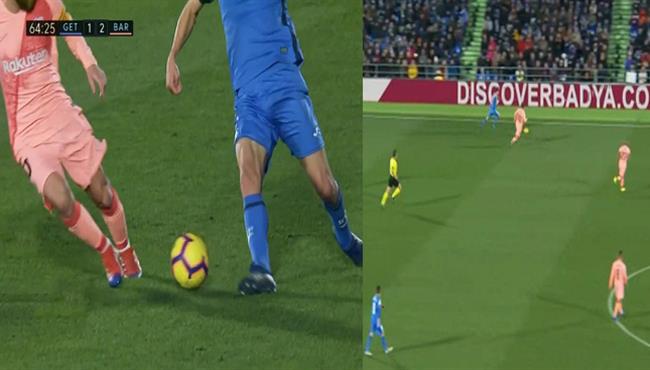 كوبري خايمي ماتا لـ ميسي فى مباراة برشلونة وخيتافي
