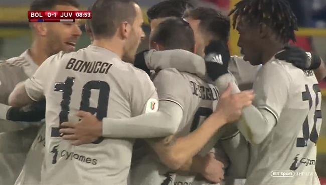 اهداف مباراة يوفنتوس وبولونيا 2 0 كأس ايطاليا
