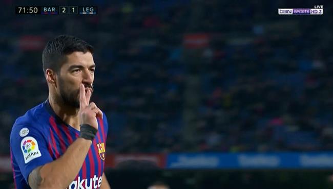 هدف برشلونة الثاني في مرمي ليجانيس سواريز