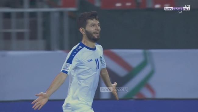 هدف اوزبكستان الثالث فى مرمي تركمانستان بكأس اسيا