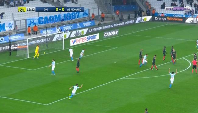 هدف مارسيليا الاول الرائع في مرمي موناكو بالدوري الفرنسي