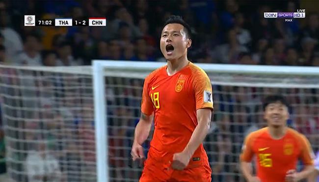 هدف الصين الثاني في مرمي تايلاند بكاس اسيا