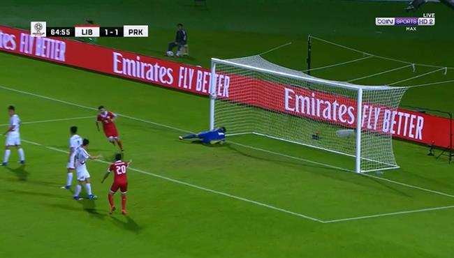 هدف لبنان الثاني في مرمي كوريا الشمالية بتعليق حفيظ دراجي