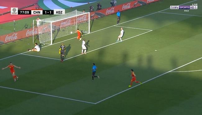 هدف الصين الثاني في مرمي قيرغيزستان بكأس اسيا