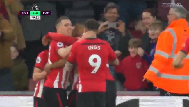 اهداف مباراة ساوثهامبتون وايفرتون 2 1 الدوري الانجليزي