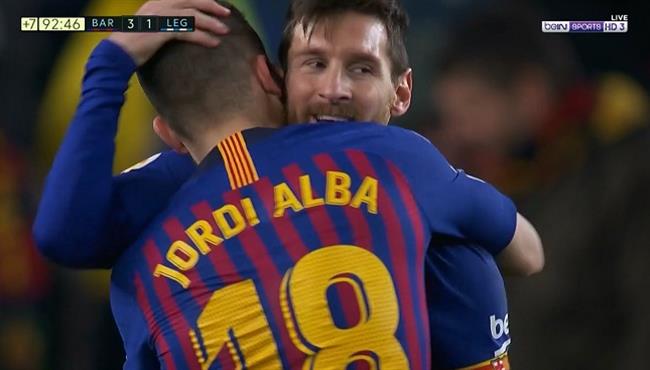 هدف ميسي في مرمي ليجانيس بالدوري الاسباني