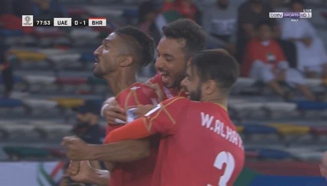 هدف البحرين الاول في مرمي الامارات بتعليق حفيظ دراجي