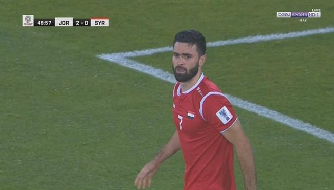 عمر خربيين يهدر فرصة خطيرة لسوريا امام الاردن فى كأس اسيا